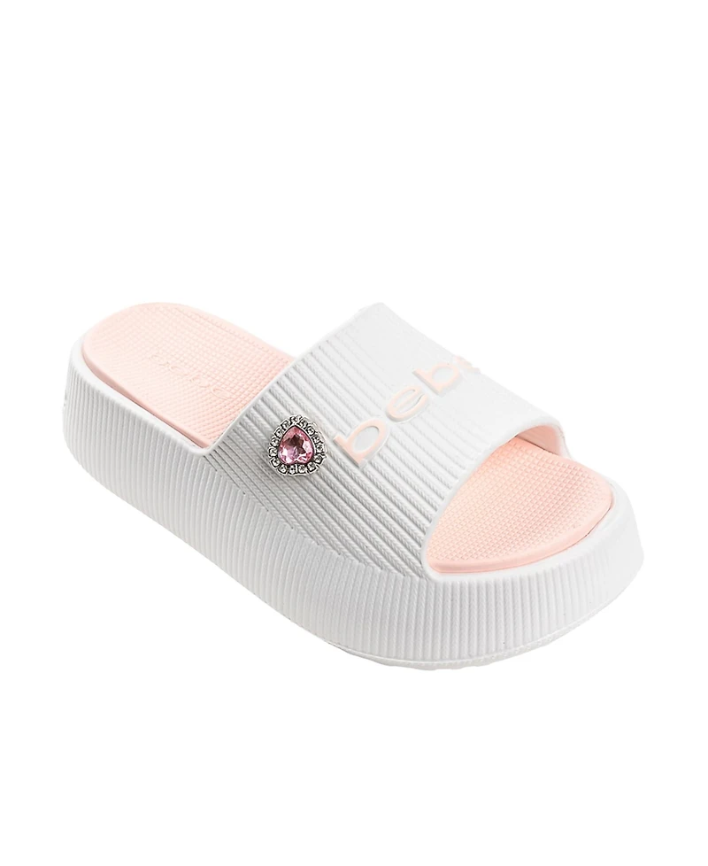 Bebe Little and Big Girls Trendy Comfortable Summer Platform Slides