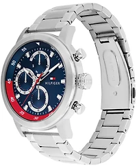 Tommy Hilfiger Men's Multifunction Silver-Tone Stainless Steel Bracelet Watch