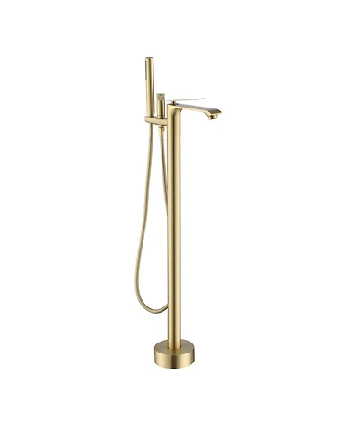 Freestanding Bathtub Faucet with Hand Shower - Sleek Design, Anti-Scald, and Corrosion-Resistant