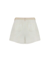 Nocturne Women's Mini Denim Shorts with Metal Button Accessories