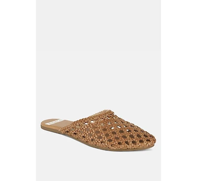 Wendigo Woven Real Leather Mules