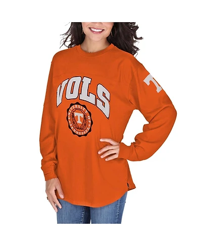 Pressbox Women's Tennessee Orange Tennessee Volunteers Edith Long Sleeve Oversized Top