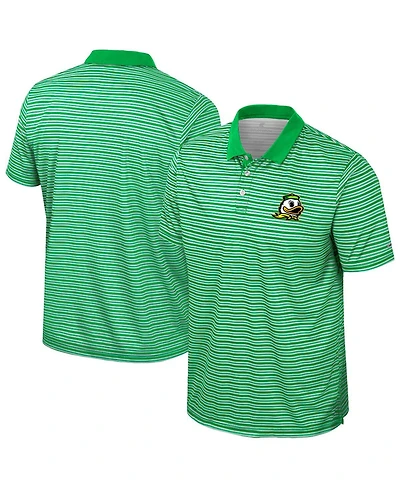Colosseum Men's Green Oregon Ducks Striped Polo Shirt