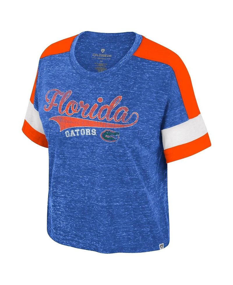 Colosseum Women's Royal Florida Gators Color Block Scoop Neck T-Shirt