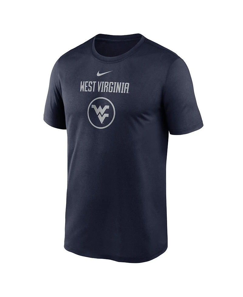 Nike Men's Navy West Virginia Mountaineers On-Court Basketball Legend Practice Performance T-Shirt