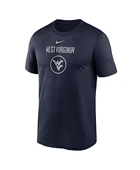 Nike Men's Navy West Virginia Mountaineers On-Court Basketball Legend Practice Performance T-Shirt