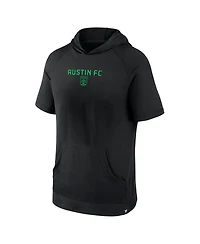 Fanatics Men's Black Austin Fc Match Raglan Short Sleeve Pullover Hoodie