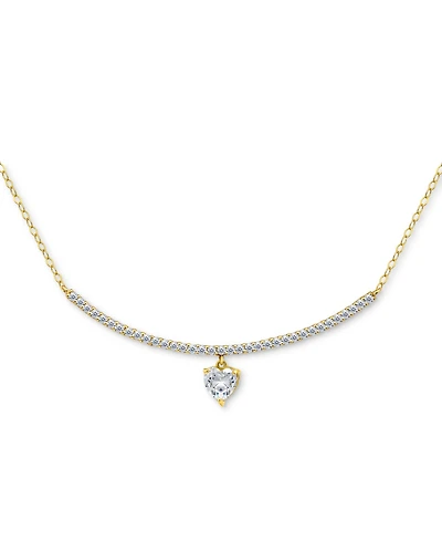 Giani Bernini Cubic Zirconia Heart Pendant Necklace (2-1/20 ct. t.w.) Sterling Silver, 16" + 2" extender
