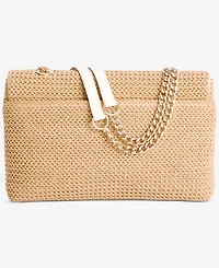 I.n.c. International Concepts Ajae Straw Overlay Shoulder Bag, Exclusively at Macy's