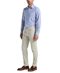Perry Ellis Men's Slim Fit Long Sleeve Button-Front Dobby Cotton Shirt
