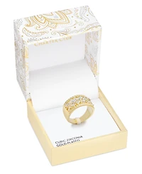 Charter Club Gold-Tone Cubic Zirconia Wide Band Ring, Exclusively at Macy's