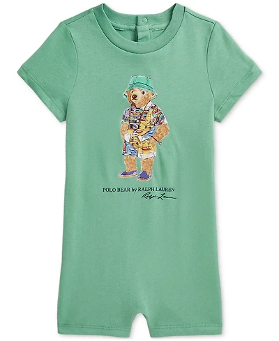 Polo Ralph Lauren Baby Boys Cotton Jersey Bear Shortall