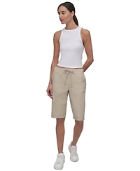 Dkny Sport Women's Smocked-Waist Convertible Shorts