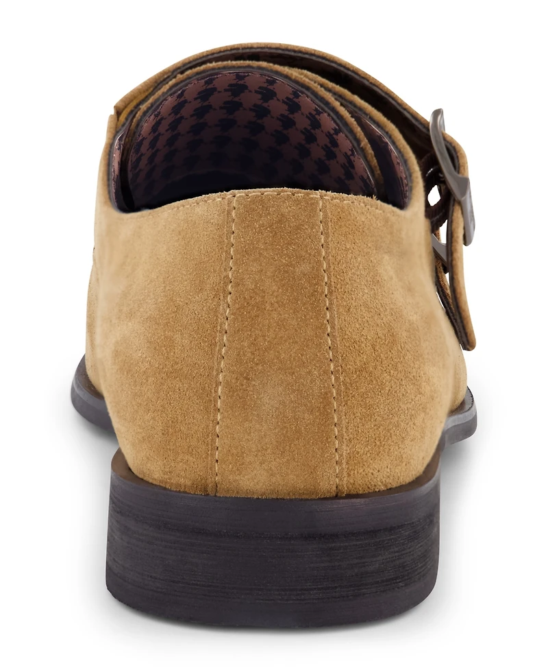 Karl Lagerfeld Paris Men's Double Monk Cap Toe Dress Shoe