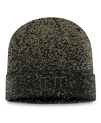 Top of the World Men's Olive/Black Miami Hurricanes Cuffed Knit Two-Tone Hat
