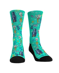 Rock 'Em Men's and Women's SpongeBob SquarePants Squidward All Over Icons Crew Socks