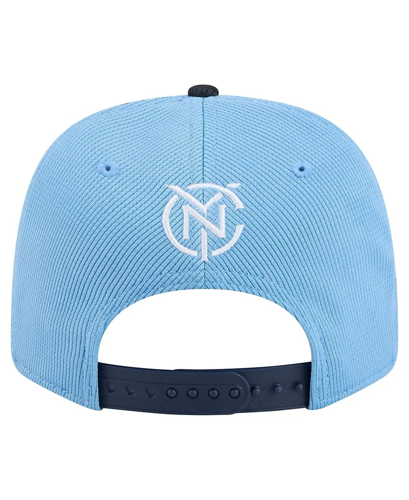 New Era Men's Sky Blue/Navy New York City Fc 2025 Jersey Hook 9SEVENTY Stretch-Snap Hat