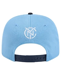 New Era Men's Sky Blue/Navy New York City Fc 2025 Jersey Hook 9SEVENTY Stretch-Snap Hat