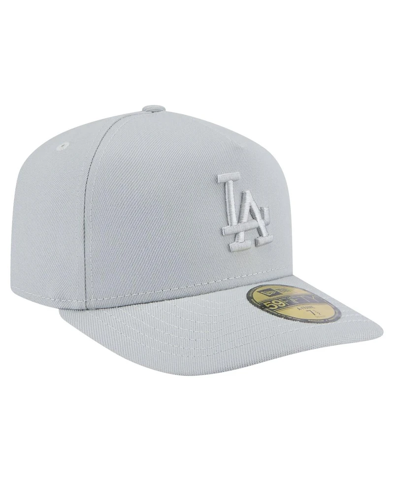 New Era Men's Gray Los Angeles Dodgers Colorpack 59FIFTY Fitted Hat