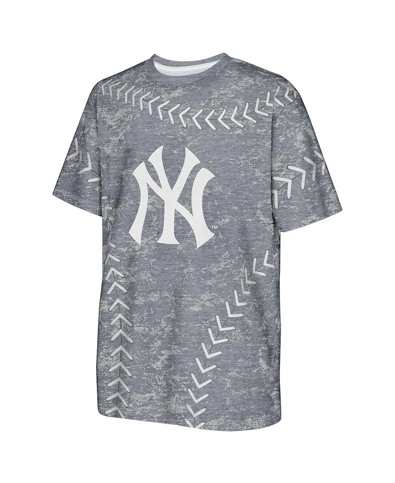 Outerstuff Big Boys and Girls Navy New York Yankees Slide Score Bold T-Shirt