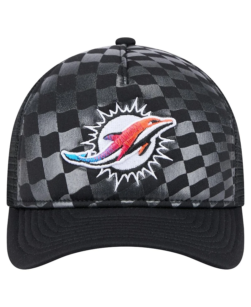 New Era Men's Black Miami Dolphins Gradient 9FORTY Adjustable Hat