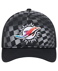 New Era Men's Black Miami Dolphins Gradient 9FORTY Adjustable Hat