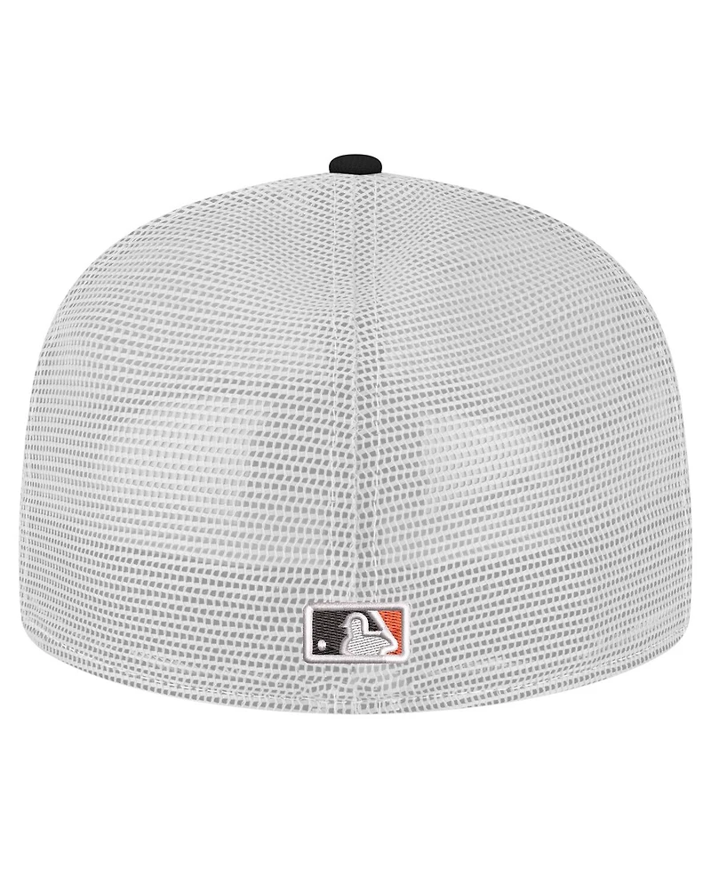 New Era Men's Black San Francisco Giants Team Color 59FIFTY Trucker Fitted Hat