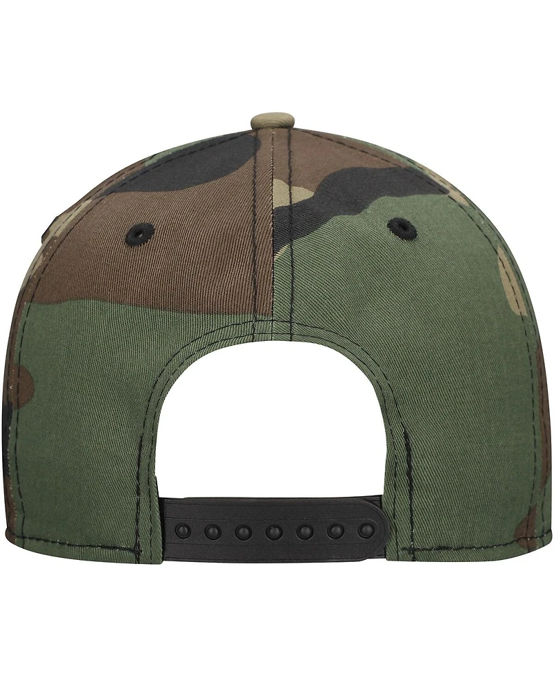 New Era Men's Camo Miami Marlins Woodland Team Pop 9FORTY A-Frame Adjustable Hat