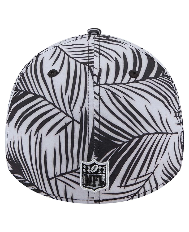 New Era Men's Gray Las Vegas Raiders Palms 39THIRTY Flex Hat
