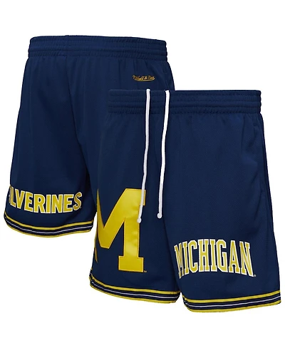 Mitchell & Ness Men's Navy Michigan Wolverines Team Origins Mesh Shorts