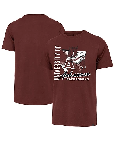 '47 Brand Men's Crimson Arkansas Razorbacks Side Arm Franklin T-Shirt