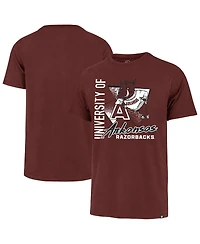 '47 Brand Men's Crimson Arkansas Razorbacks Side Arm Franklin T-Shirt