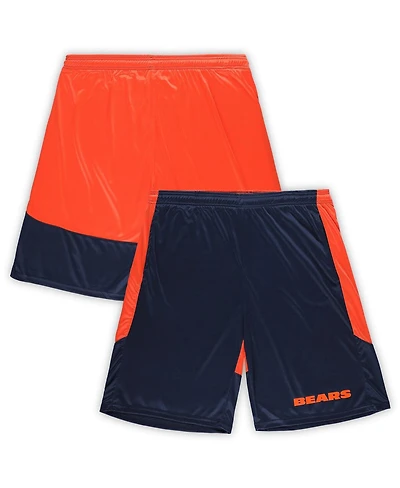 Fanatics Men's Navy/Orange Chicago Bears Big Tall Launch Shorts