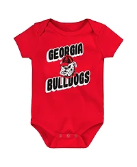 Outerstuff Baby Boys and Girls 3-Pack Georgia Bulldogs Sunday Comics Bodysuit Set