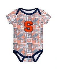 Outerstuff Newborn Navy Syracuse Orange Sunday Comics Bodysuit 3-pack
