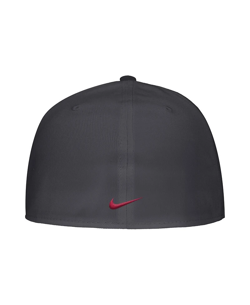 Nike Men's Anthracite Washington State Cougars On-Field Baseball Performance Fitted Hat