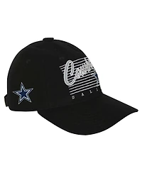 Outerstuff Big Boys and Girls Black Dallas Cowboys Retro Wooly Adjustable Hat