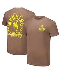 Image One Men's Brown Wyoming Cowboys Comfort Colors Mascot Overlay T-Shirt