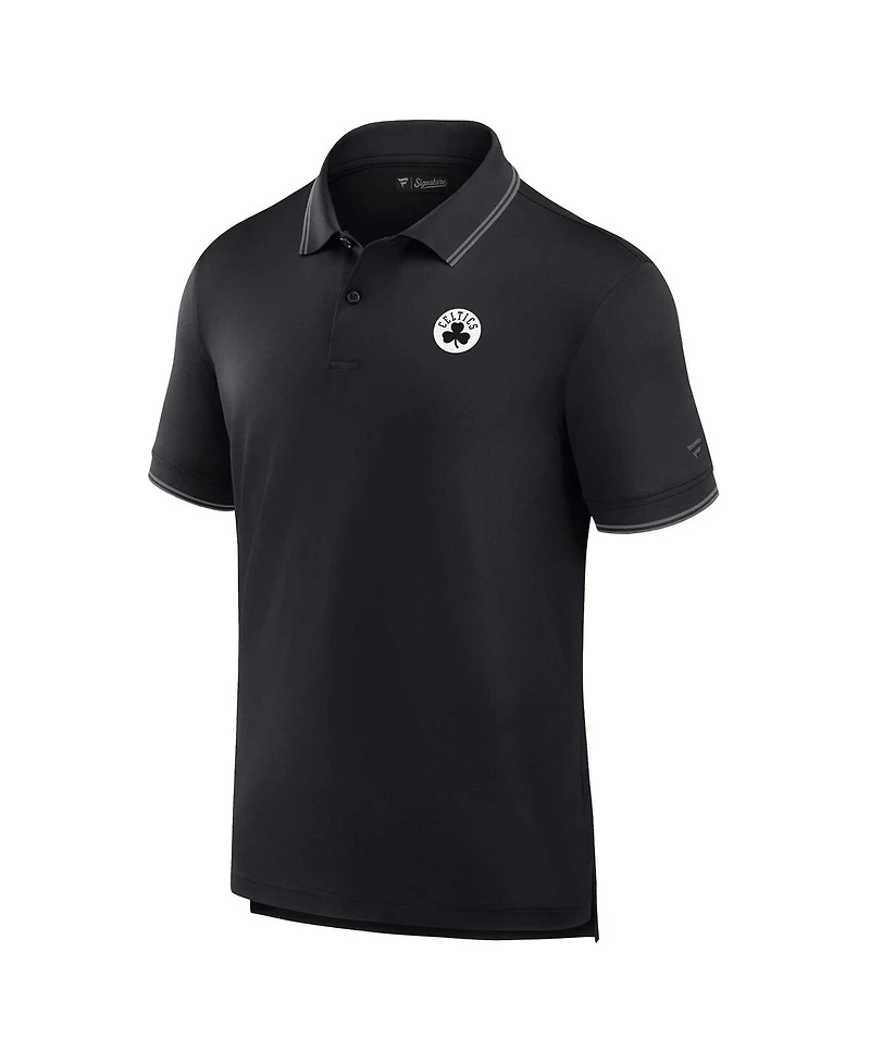Fanatics Men's Black Boston Celtics Front Office Polo Shirt