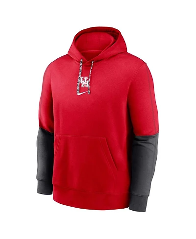 Nike Men's Red Houston Cougars 2024 Sideline Club Pullover Hoodie