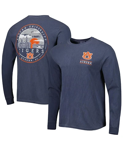 Image One Men's Navy Auburn Tigers Circle Campus Scene Long Sleeve T-Shirt