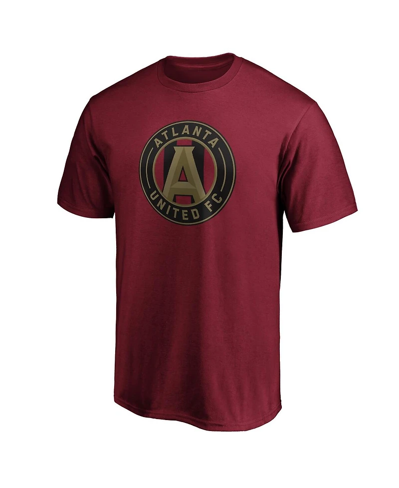 Fanatics Mto Label Men's Brad Guzan Red Atlanta United Fc Authentic Stack Player Name Number T-Shirt