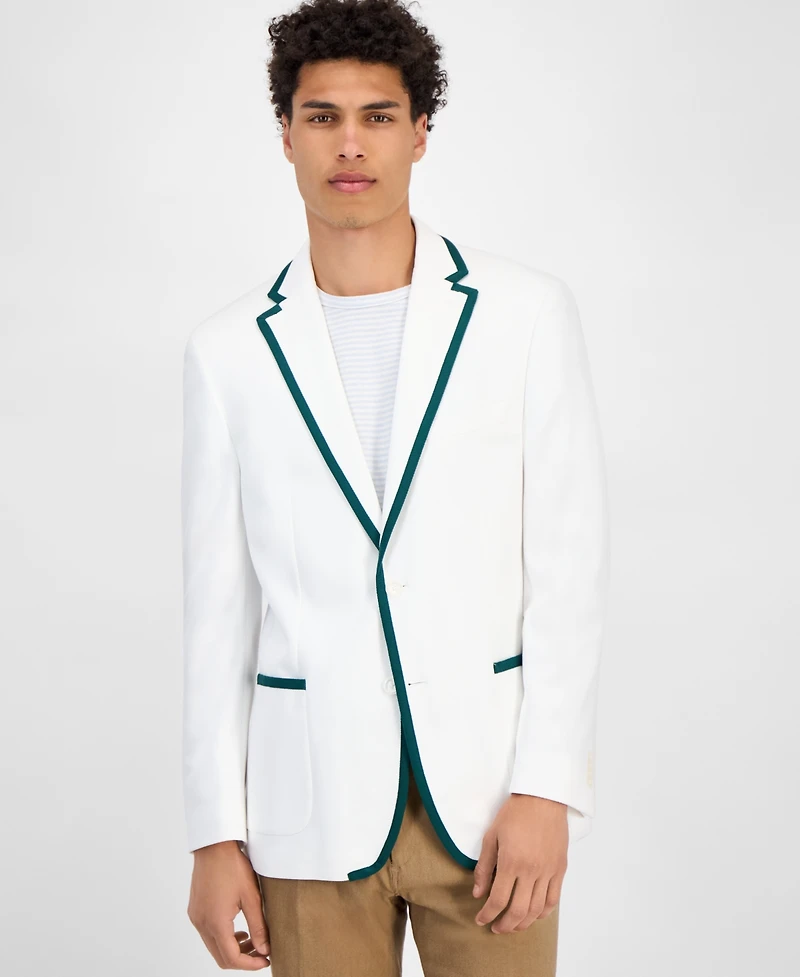 Tommy Hilfiger Men's Modern-Fit Green Tipped Weave Sport Coat