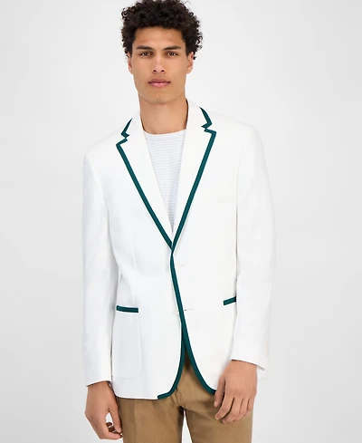 Tommy Hilfiger Men's Modern-Fit Green Tipped Weave Sport Coat