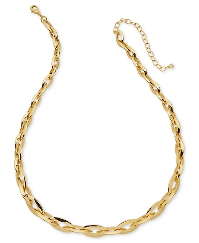 On 34th Gold-Tone Chain Link Collar Necklace, 18" + 3" extender, Exclusively at Macy's
