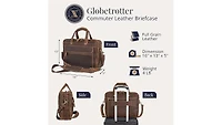 Luxorro Large Leather Briefcase - Capacity & Elegant