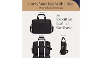 Luxorro Slim Leather Briefcase - Sleek & Elegant Perfect for Daily Usage