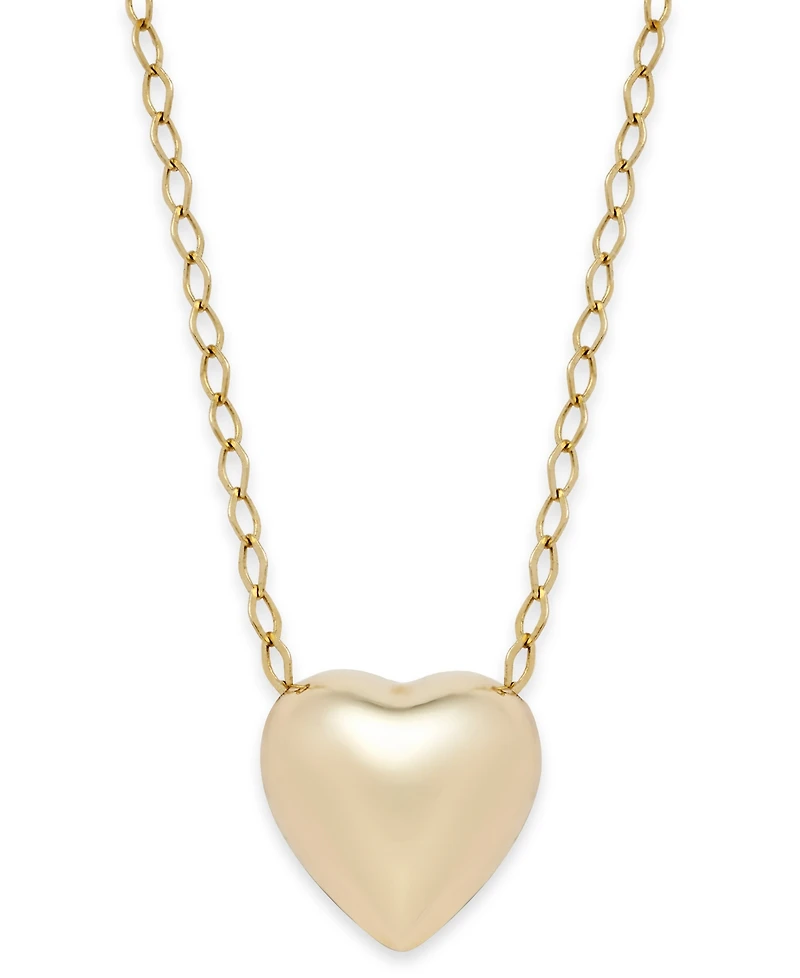 Polished Heart Pendant Necklace in 10k Gold