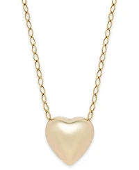 Polished Heart Pendant Necklace in 10k Gold