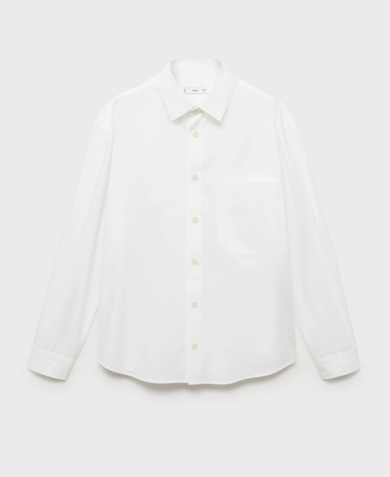Mango Men's Regular-Fit Cotton Pocket Shirt
